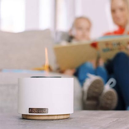 Custom Solo Stove Cinder Tabletop Bowl - White Lifestyle View