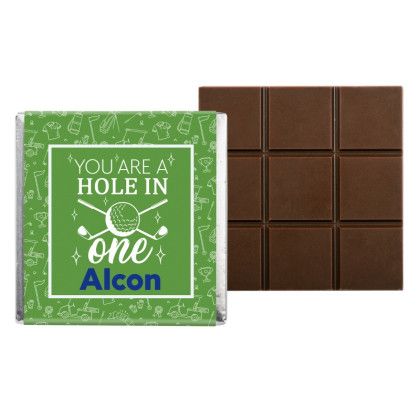 Custom Golf Theme Etched Chocolate Bar - Dark Chocolate Custom Golf Theme Etched Chocolate Bar - Dark Chocolate