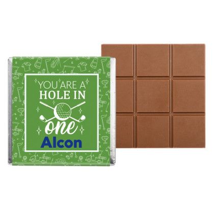Custom Golf Theme Etched Chocolate Bar - Milk Chocolate Custom Golf Theme Etched Chocolate Bar - Milk Chocolate