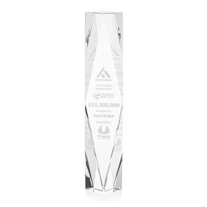 Custom 12" Toscana Optical Crystal Award - Clear Custom 12" Toscana Optical Crystal Award - Clear