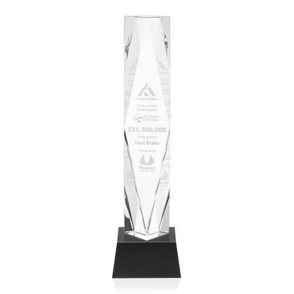 Custom Toscana Award on Base - Optical/Black 14" Custom Toscana Award on Base - Optical/Black 14"