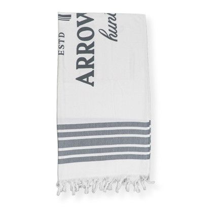 Custom Freedom Loom Collection Peshtemal Towel - Embroidered - Gray - Close View