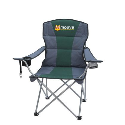 Custom Folding Camp Chairs with Extra Pocket - Green Custom Folding Camp Chairs with Extra Pocket - Green