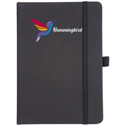 Custom EarthTrendz 5 x 7 Notebook - Black - Front View