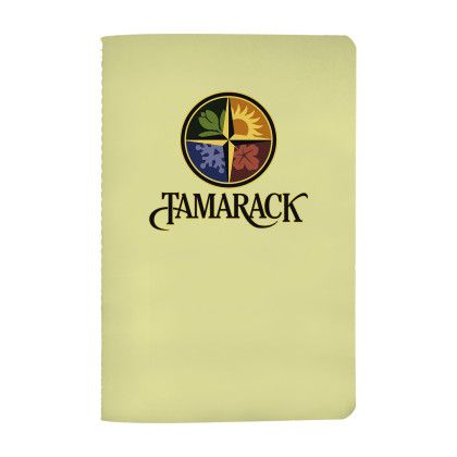 Custom 5" x 7" Pastel Sewn Paper Cover Notebook - Yellow Custom 5" x 7" Pastel Sewn Paper Cover Notebook - Yellow