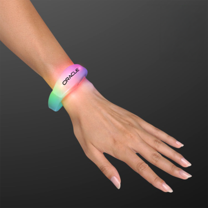 Custom Stretchy Light Bracelets, Slow Color Change LED - In Use 