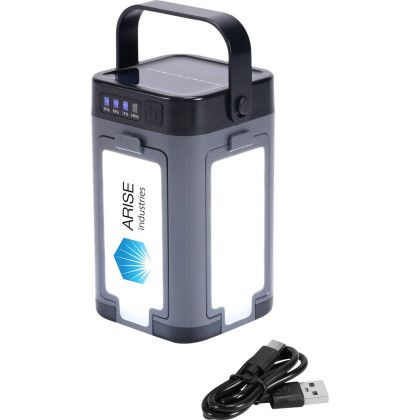 Custom Rechargeable 4-Panel 3W LED/SMD Lantern - USB Cable View