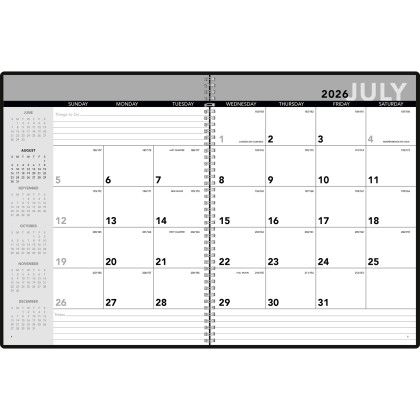Custom Triumph Calendars Academic Monthly Planner - Black Calendar View 