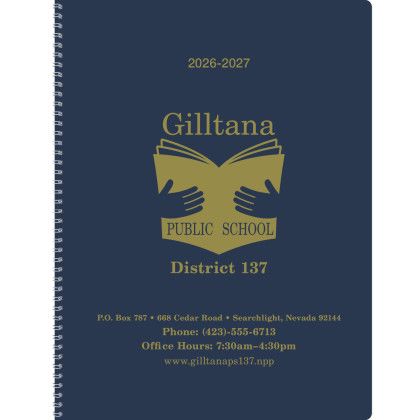 Custom Triumph Calendars Academic Monthly Planner - Navy Blue 