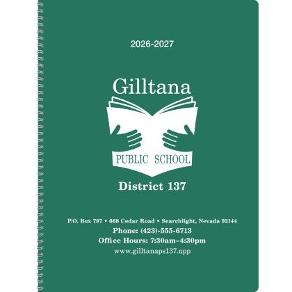 Custom Triumph Calendars Academic Monthly Planner - Green 
