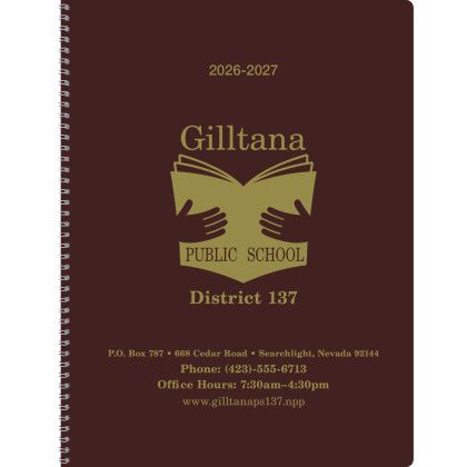 Custom Triumph Calendars Academic Monthly Planner - Burgundy