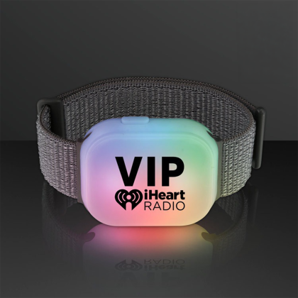 Custom VIP Bracelet Light Up Comfort Bands, No Flash - Front View 