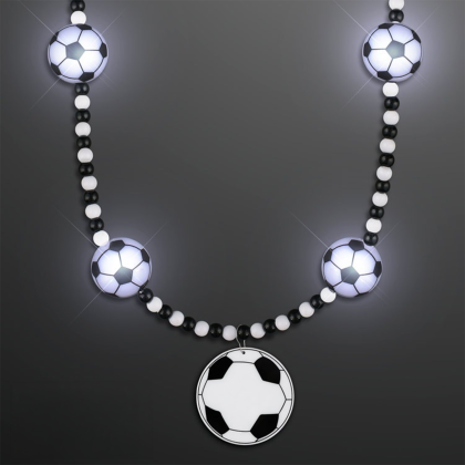 Custom LED Soccer Beads, Flag on Soccer Ball Medallion - In Use 