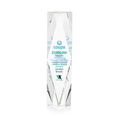Custom 10" Toscana Full Color Award - Clear