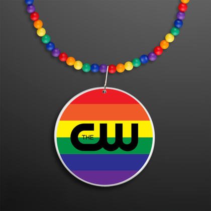 Custom Rainbow Beads Necklace with Medallion (NON-Light Up) Custom Rainbow Beads Necklace with Medallion (NON-Light Up)