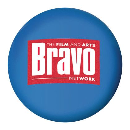 Custom Round Stress Reliever - Blue Front View