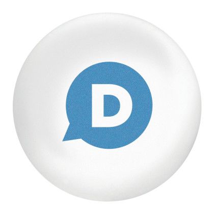 Custom Round Stress Reliever - White Front View