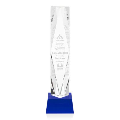 Custom Toscana Award on Base - Optical/Blue 14"