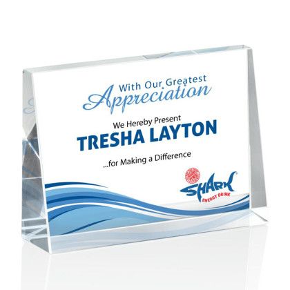 Custom Full Color Award - Tweed (H) 4" x 3"