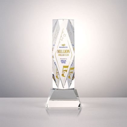 Custom Full Color Award on Base - President/Clear 10"
