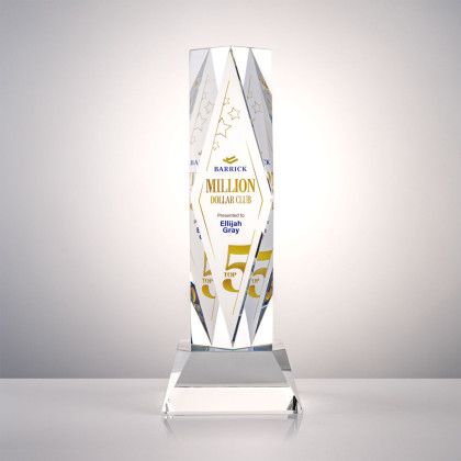 Custom Full Color Award on Base - President/Clear 12"