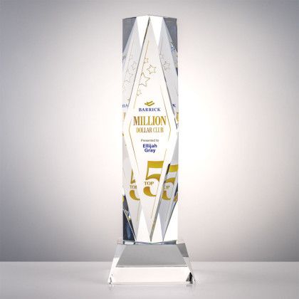 Custom Full Color Award on Base - President/Clear 14"