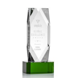 Custom Delta Award on Base - Optical/Green 9"