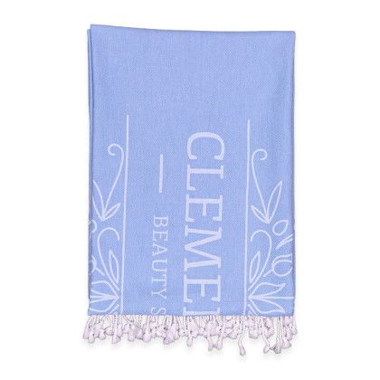 Custom Boardwalk Collection Peshtemal Beach Towel - Blue Custom Boardwalk Collection Peshtemal Beach Towel - Blue