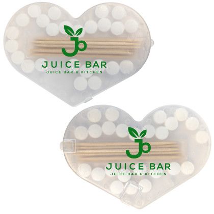 Custom Heart Shaped Pick 'N' Mint - Translucent Frost Custom Heart Shaped Pick 'N' Mint - Translucent Frost