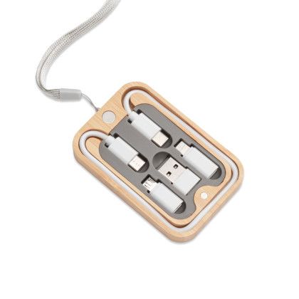 Custom Cyrus Multi-Functional Charging Cable Kit - Open View Custom Cyrus Multi-Functional Charging Cable Kit - Open View