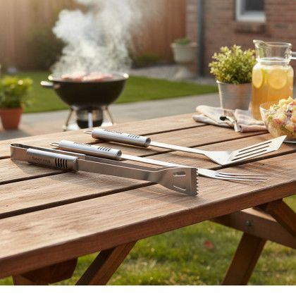 Custom Basics BBQ Set - 3pc - Lifestyle View Custom Basics BBQ Set - 3pc - Lifestyle View