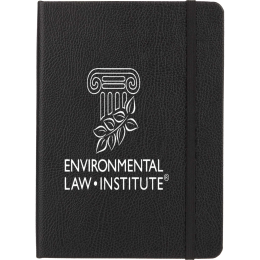 Custom 5" x 7" FSC Recycled Pebble Hard Bound Journal - Black 