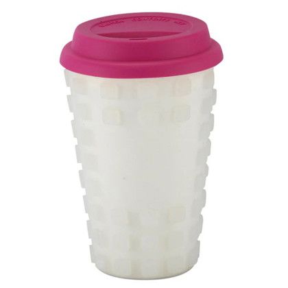 Custom 16 oz Sili Square Tumbler - White 