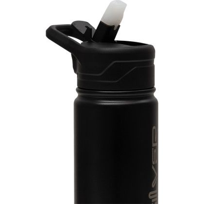 Quiksilver Venice 24 oz Stainless Steel Water Bottle with logo - Black - Open View Quiksilver Venice 24 oz Stainless Steel Water Bottle with logo - Black - Open View