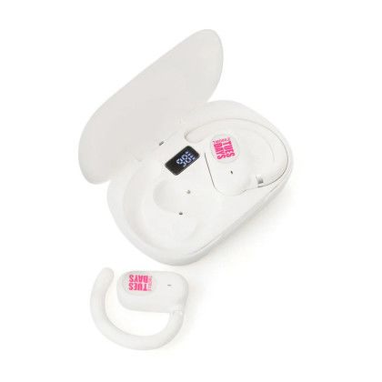Custom AeroLoop Open Ear Wireless Earbuds - White Open View 