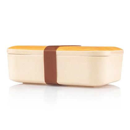 Custom Bamboo Bento Snax Gift set - Natural Side View 