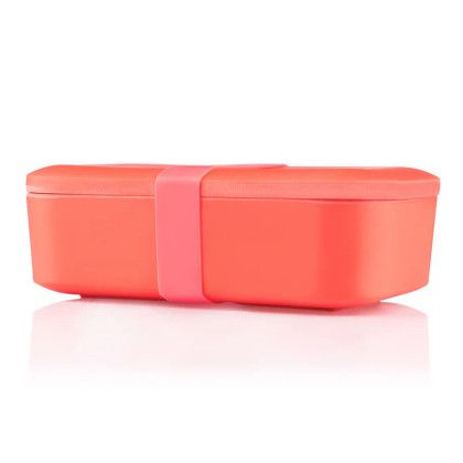 Custom Bamboo Bento Snax Gift set - Red Side View 