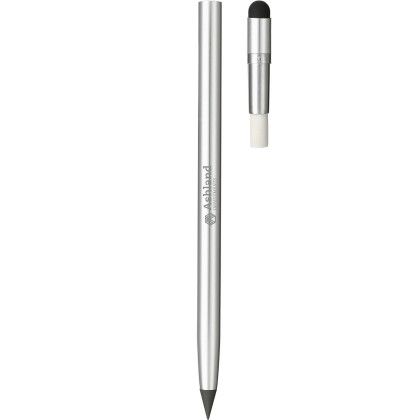 Custom Axel Inkless Stylus Pen - Silver Open View Custom Axel Inkless Stylus Pen - Silver Open View