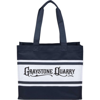 Custom Varsity Box Tote - Navy Custom Varsity Box Tote - Navy