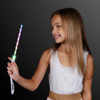 Custom Spiral Light LED Magic Wizard Wands - Lifestyle View Custom Spiral Light LED Magic Wizard Wands - Lifestyle View