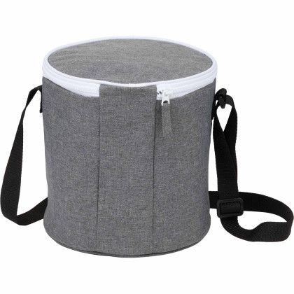 Custom Round 9 Can Recycled Cooler Bag - Back View Custom Round 9 Can Recycled Cooler Bag - Back View