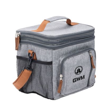 Custom Mega Multi Compartment Lunch Box - Gray - Side View Custom Mega Multi Compartment Lunch Box - Gray - Side View