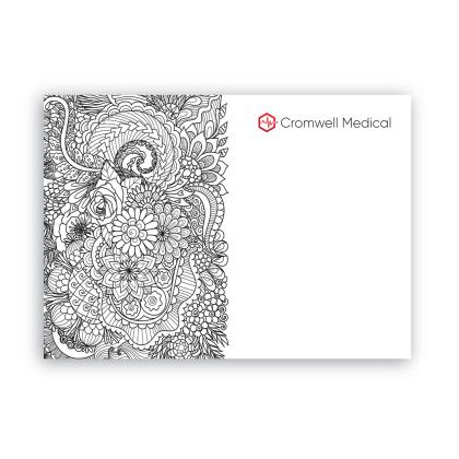 Custom Post-it Custom Printed Coloring Pad - 25 Sheets Custom Post-it Custom Printed Coloring Pad - 25 Sheets