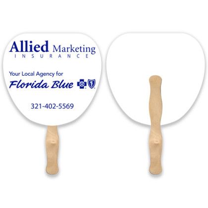 Custom Printed Leaf Shaped Hand Fan Custom Printed Leaf Shaped Hand Fan