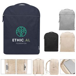 Custom Arden Recycled 14 oz. Cotton Computer Backpack - All Colors