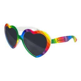Custom Heart Shaped Rainbow Sunglasses 