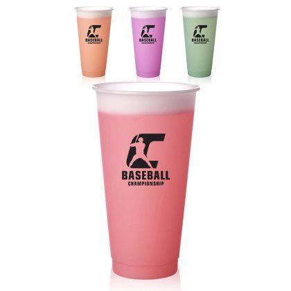 Custom 24 oz. Color Changing Mood Stadium Cups - All Colors Custom 24 oz. Color Changing Mood Stadium Cups - All Colors