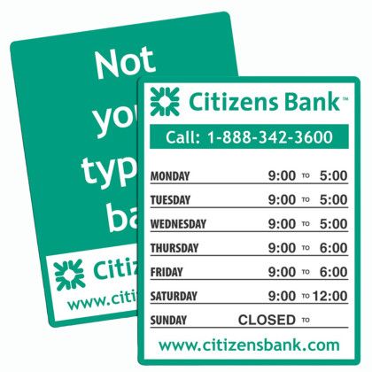Custom Hours of Operation Sign Custom Hours of Operation Sign