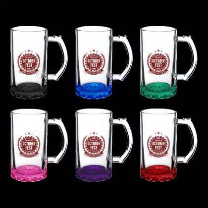 Custom 16 oz Color Bottom Beer Stein - All Colors Custom 16 oz Color Bottom Beer Stein - All Colors