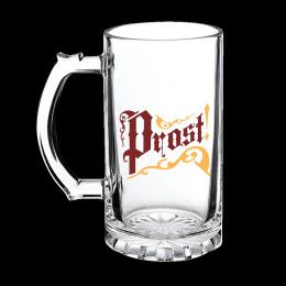Custom 16 oz Clear Beer Stein Custom 16 oz Clear Beer Stein